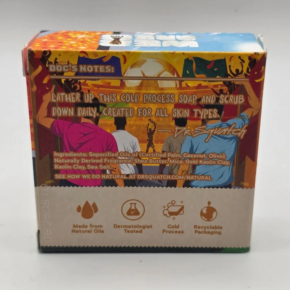 Dr. Squatch Golden Glory FIFA Limited Edition Mens Soap‎ Bar 5oz Discontinued